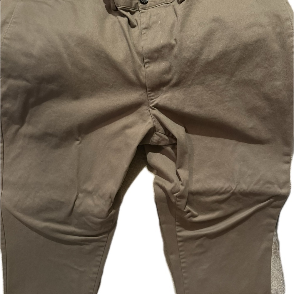 Lands' End Tan Dress Trousers with Straight Leg
